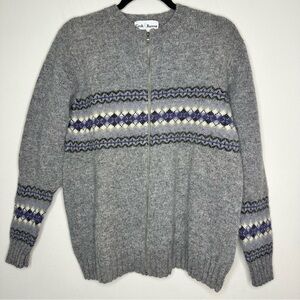 NWOT Crofts&Barrow Women’s 100% Wool Gray Zip Front Cardigan Size M